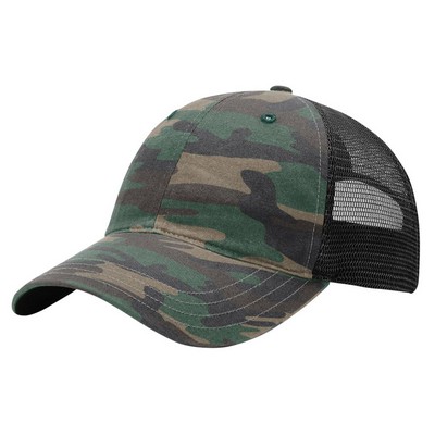 Richardson¨ Garment Washed Printed Trucker Cap (Blank)