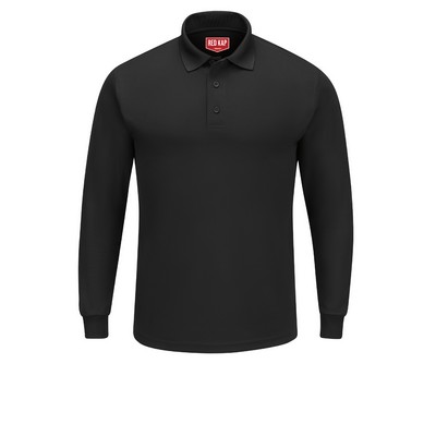 Red Kap Shirts - Men's Long Sleeve Solid Performance Polo